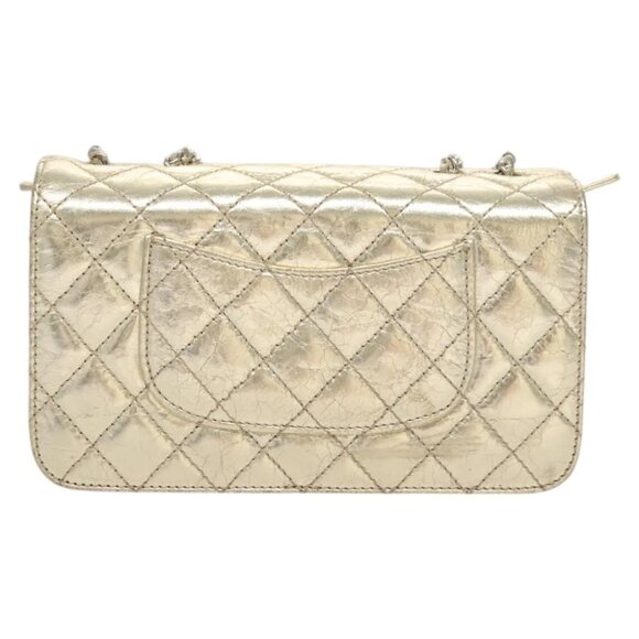 CHANEL Matelasse Chain Shoulder Bag Leather Gold Tone CC Auth 118280V - Picture 3 of 14